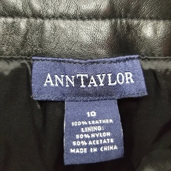 Ann Taylor LEATHER Pant - Picture 2 of 4